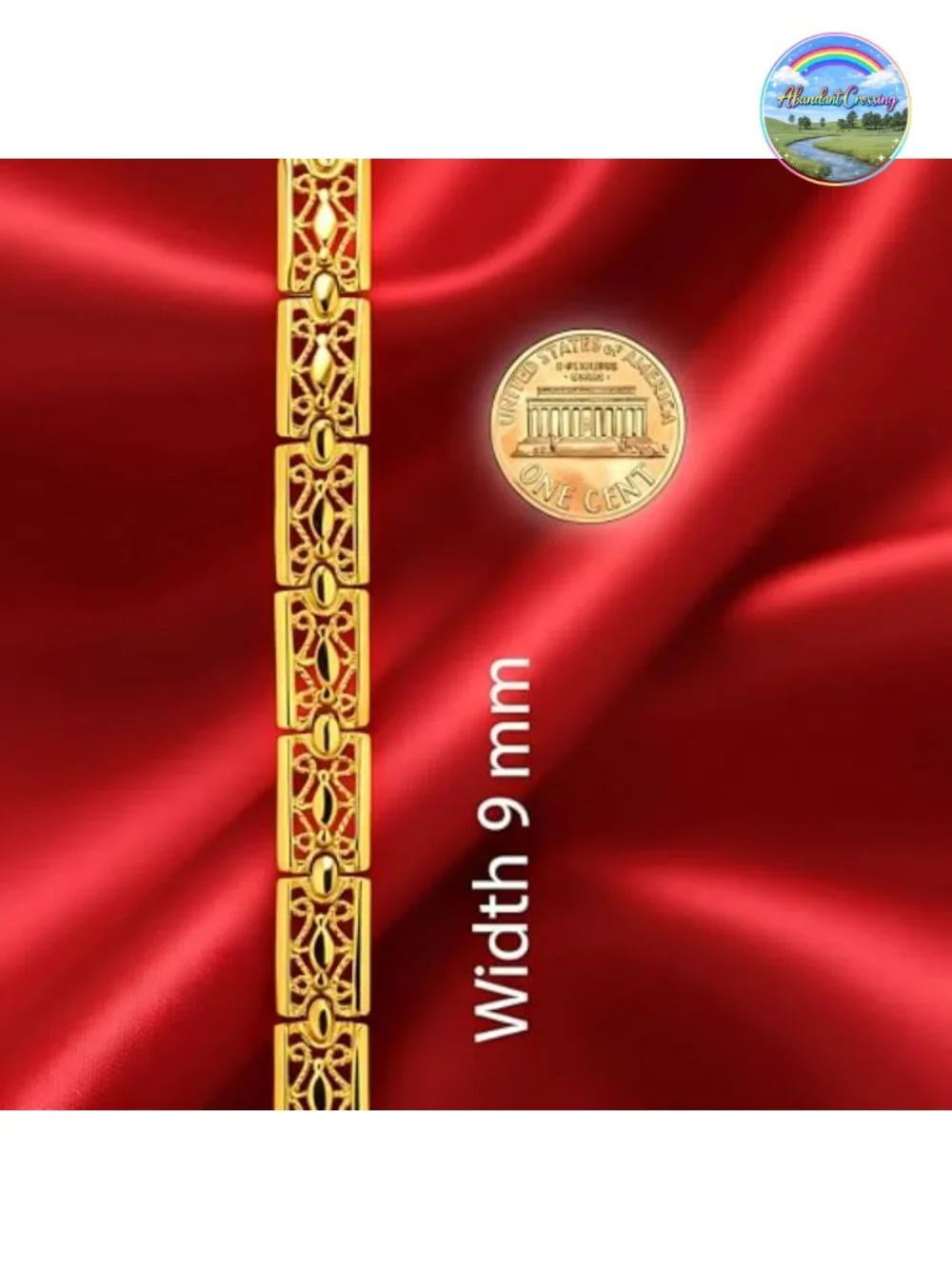 24k Real Gold Plated Filigree Link Bracelet for Women Men